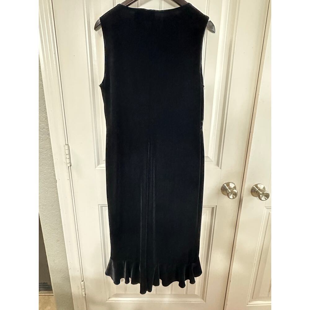 Whimsigoth Black Velvet Burnout Romantic Feminine Dress Women 12/14 Valentines - Picture 3 of 9
